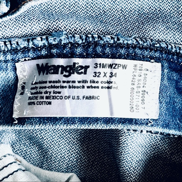 Wrangler Vintage High Rise Straight Leg Denim Relaxed Jeans 29 - Picture 9 of 12